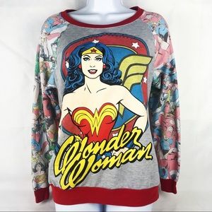 DC Comics Wonder Woman & Peeps Raglan Sweatshirt